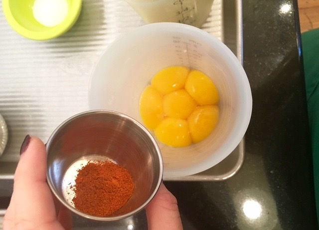 egg yolks and cayenne pepper