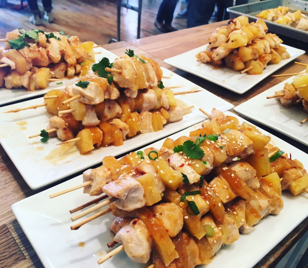 chicken veggie skewers