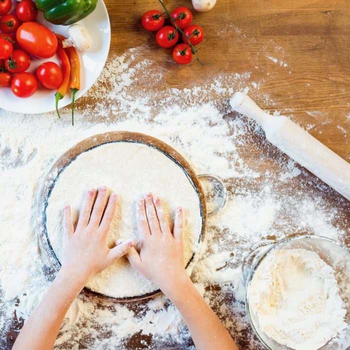 food on the cutting board