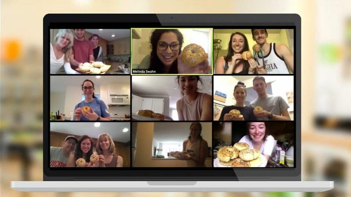 virtual cooking class making homemade bagels