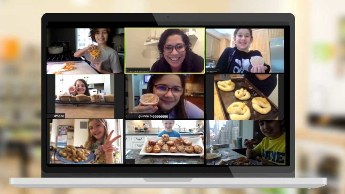 virtual cooking class making homemade pretzels